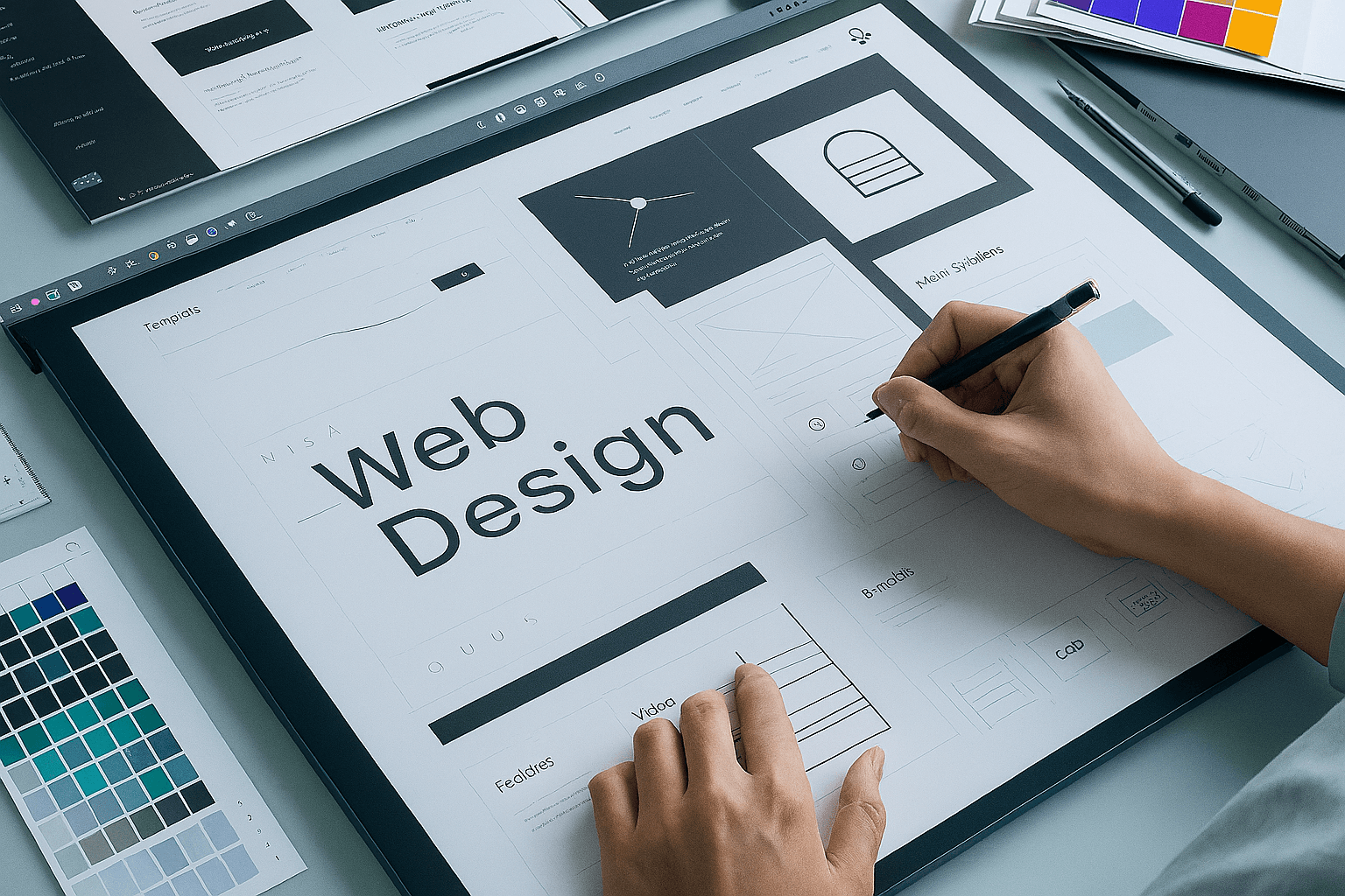 Web development illustration
